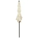 Umbrelă grădină 3 niveluri, stâlp din aluminiu, nisipiu, 2×2 m