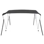 Parasolar barcă Bimini cu 3 arcuri, antracit, 183x160x137 cm