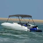 Parasolar barcă Bimini cu 3 arcuri, antracit, 183x160x137 cm