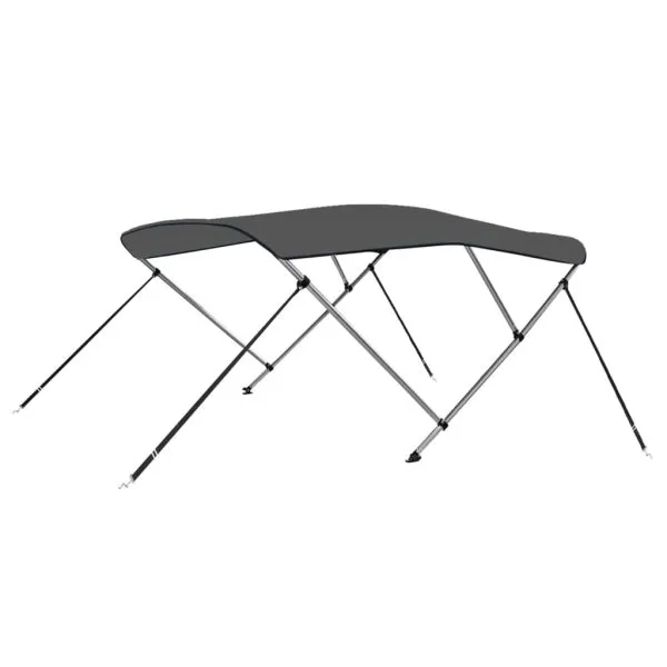 Parasolar barcă Bimini cu 3 arcuri, antracit, 183x196x137 cm