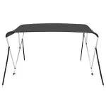 Parasolar barcă Bimini cu 3 arcuri, antracit, 183x196x137 cm