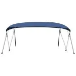 Parasolar barcă Bimini 4 arcuri bleumarin, 243x(230-244)x137 cm