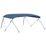 Parasolar barcă Bimini 4 arcuri bleumarin, 243x(230-244)x137 cm