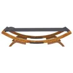 Pat de exterior, antracit, 100×188,5×44 cm, lemn masiv curbat