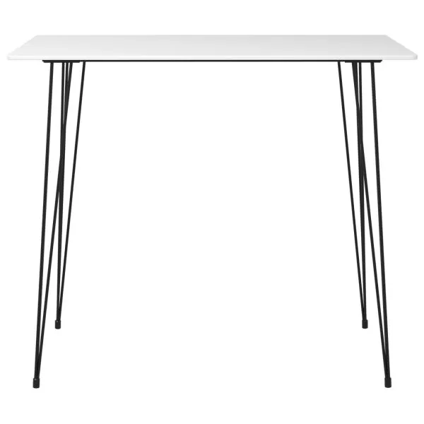 Set mobilier de bar, 5 piese, alb și negru