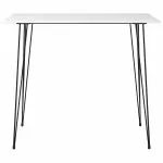Set mobilier de bar, 7 piese, alb și negru