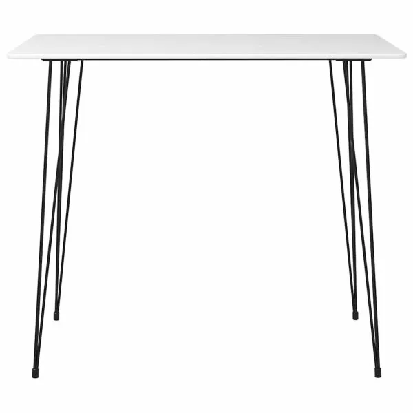 Set mobilier de bar, 7 piese, alb și negru