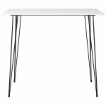 Set mobilier de bar, 7 piese, alb și negru