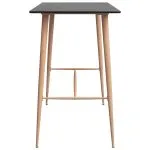 Set mobilier de bar, 5 piese, negru