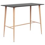 Set mobilier de bar, 5 piese, negru