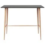 Set mobilier de bar, 7 piese, negru și alb