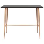 Set mobilier de bar, 7 piese, negru