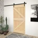 Ușă glisantă cu set feronerie, 100 x 210 cm, lemn masiv de pin