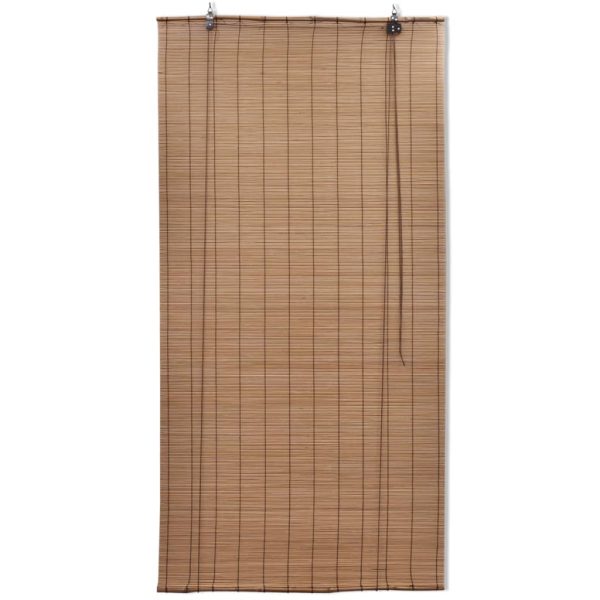 Jaluzele din bambus tip rulou, 2 buc., maro, 100 x 160 cm