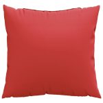 Perne decorative, 4 buc., roșu, 60×60 cm, material textil