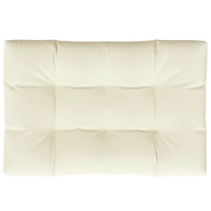 Pernă pentru paleți, crem, 120x80x12 cm, material textil