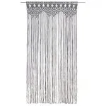 Perdea macrame, antracit, 140 x 240 cm, bumbac