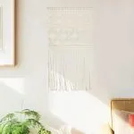 Cuier de perete macrame, 40×80, bumbac