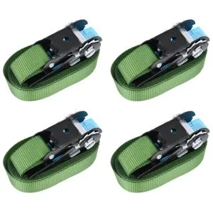 Chingi de fixare cu clichet, 4 buc., verde, 6 m, 800 daN