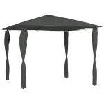 Pavilion cu huse pentru stâlpi, antracit, 3x3x2,6 m, 160 g/m²