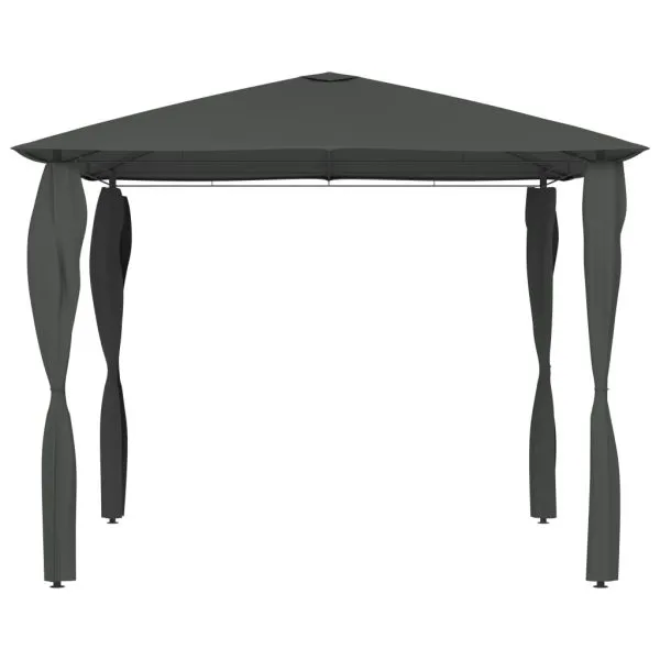 Pavilion cu huse pentru stâlpi, antracit, 3x3x2,6 m, 160 g/m²