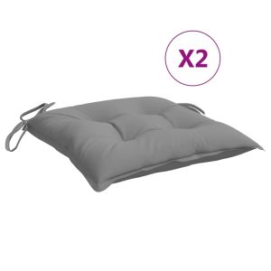 Perne de scaun, 2 buc., gri, 40x40x7 cm, textil oxford