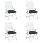 Perne de scaun, 4 buc., negru, 40x40x7 cm, textil oxford