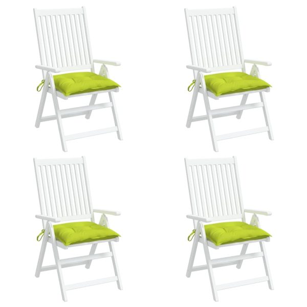 Perne de scaun, 4 buc., verde aprins, 40x40x7 cm, textil oxford