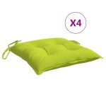 Perne de scaun, 4 buc., verde aprins, 50x50x7 cm, textil oxford