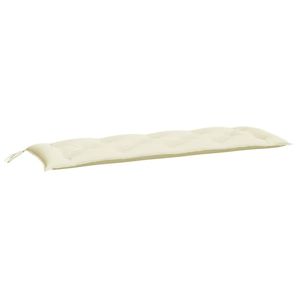 Pernă bancă de grădină, alb crem, 150x50x7 cm, textil oxford
