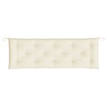 Pernă bancă de grădină, alb crem, 150x50x7 cm, textil oxford