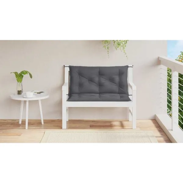 Pernă bancă de grădină antracit 100x(50+50)x7 cm textil oxford