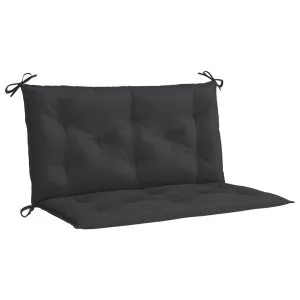 Pernă bancă de grădină, negru, 100x(50+50)x7cm, material oxford