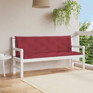 Pernă bancă de grădină roșu vin, 150x(50+50)x7cm, textil oxford