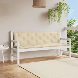 Pernă bancă de grădină, bej, 180x(50+50)x7cm, material oxford