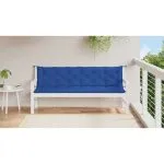 Pernă bancă de grădină albastru 200x(50+50)x7cm material oxford
