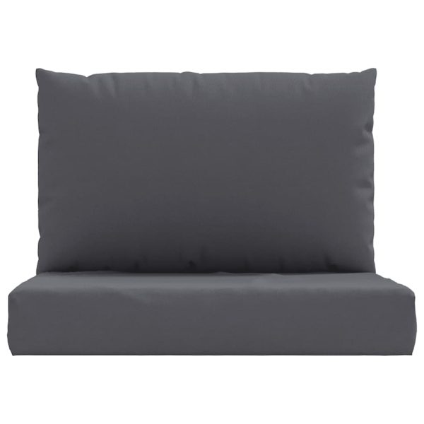 Perne canapea din paleți, 2 buc., antracit, material textil