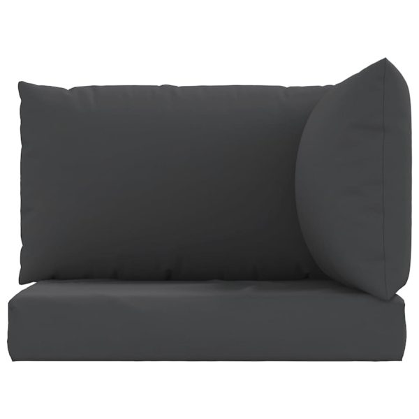Perne de canapea din paleți, 3 buc., negru, material textil