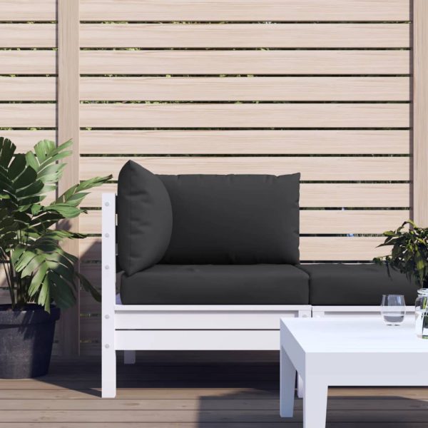 Perne de canapea din paleți, 3 buc., negru, material textil