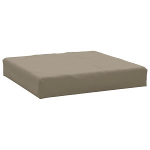 Pernă de paleți, gri taupe, 60x60x6 cm, material textil