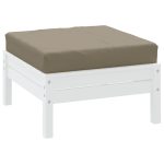Pernă de paleți, gri taupe, 60x60x6 cm, material textil