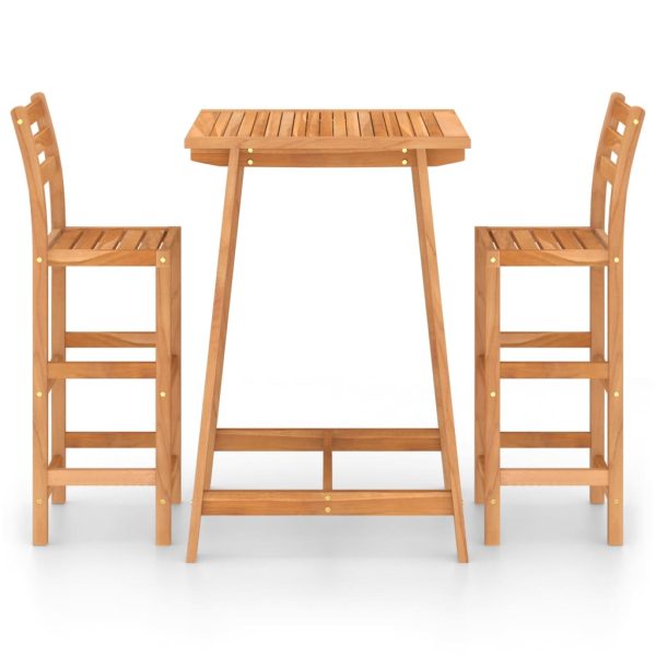 Set bar de exterior ,3 piese , lemn masiv de acacia