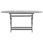 Set mobilier de grădină, 7 piese, gri, lemn masiv de acacia