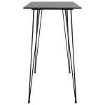 Set mobilier de bar, 5 piese, negru