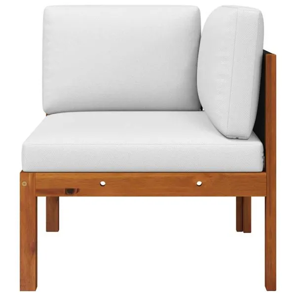 Set mobilier de grădină cu perne, 2 piese, lemn masiv de acacia