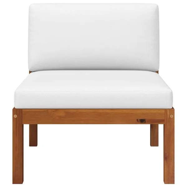Set mobilier de grădină cu perne, 2 piese, lemn masiv de acacia