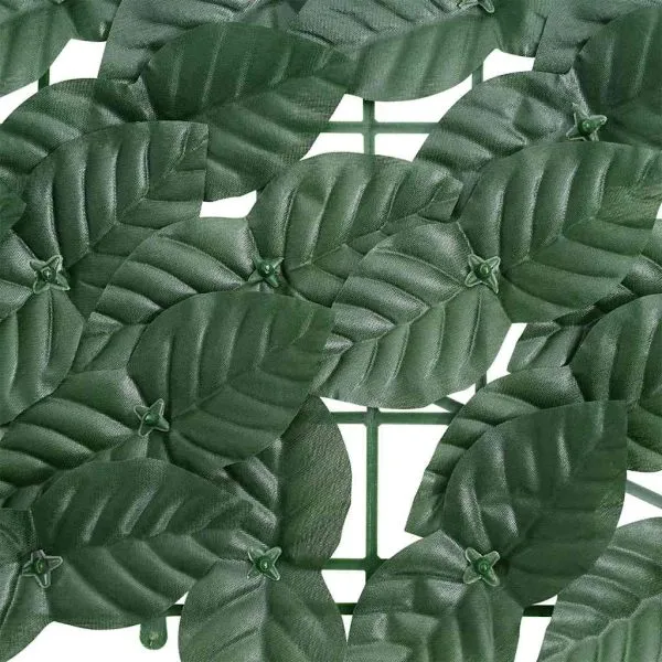 Paravan de balcon, frunze verde închis, 400×150 cm