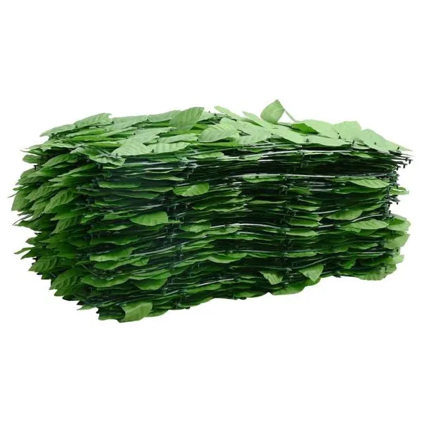 Paravan de balcon, frunze verde închis, 300×100 cm