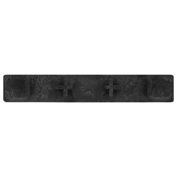 Capace de capăt pardoseală terasă, 10 buc., negru, plastic