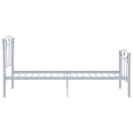 Cadru de pat, cu model de fotbal, gri, 90 x 200 cm, metal